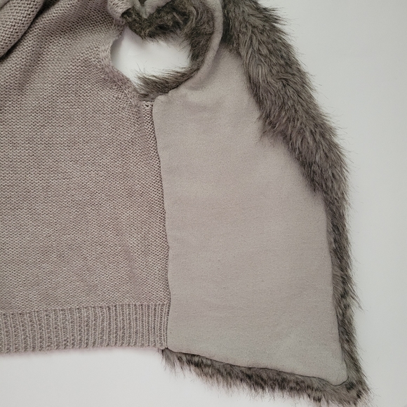 Alpaca Wool Blend Faux-fur Sleeveless Vest Very Warm Size S - Picture 5 of 12